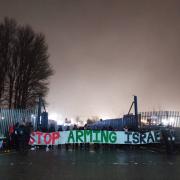 Campaigners block BAE Systems in Govan in solidarity with Palestinians