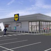 Artist impression from the original plan for Lidl in Glasgow