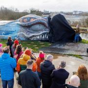 The unveiling of Bella The Beithir in Glasgow