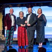 (Left to right) George McIvor – Chairman of Master Chefs of Great Britain, Lady Claire Macdonald – Patron of Master Chefs of Great Britain, Professional Cookery lecturer, Kenneth Hett and Arlene Stuart – Broadcaster