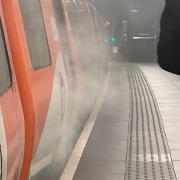 Smoke filled the platform