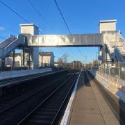 Footbridge at Uddingston Train Station