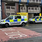 Cops block off part of busy car park in Glasgow city centre
