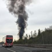 999 crews rushed to three lorries on fire near the M80