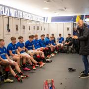 Philippe Clement addresses Rangers' Under-18s after their victory