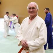 Bellahouston Judo club celebrates its 50th anniversary this year, 2024. The club was founded by Eric Kane, pictured at a session at the ARC at Glasgow Caledonian University..  Photograph by Colin Mearns.11th May 2024.For Glasgow Times.