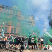 Celtic fans in Glasgow