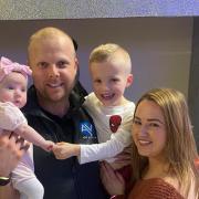 Stuart and Aimee Geddes with their young family