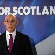 Leader of the Scottish National Party (SNP) John Swinney gives a speech at the launch of the SNP's General Election campaign at the Apex Grassmarket Hotel in Edinburgh. Picture date: Thursday May 23, 2024.