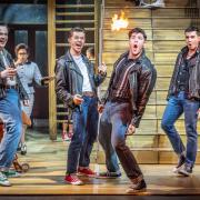 Kieran Lynch, second from left, with Lewis Day, Sario Solomon and George Michaelides in Grease