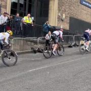 Cyclists on Montrose Street, Glasgow