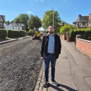Councillor Malcolm Mitchell at Crescent Road in the city's north-west