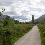 The Glenfinnan Monument was built to commemorate the soldiers who fought and died in the Jacobite Rebellion