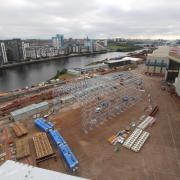 Govan paint shed being built