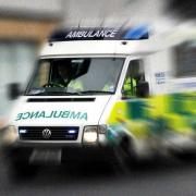 Motorcyclist rushed to hospital after crash with car