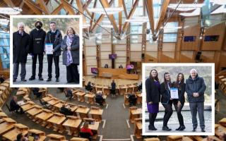 Pupils from two schools near Glasgow received the award at the Scottish Parliament