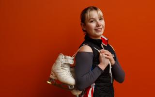 Meet the figure skater competing in an international competition