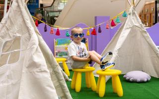 Youngster Leo Duncan, aged four, from Paisley is having a great time at the Braehead Summer Festival of Fashion Food and Fun, which runs every day until July 30