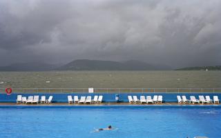 The Gourock lido, which features on the cover of the new Blur album
