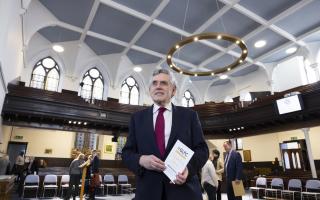 Former Prime Minister reads from bible to mark milestone at Glasgow church