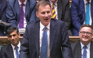 Chancellor of the Exchequer Jeremy Hunt delivered his autumn statement in the House of Commons (House of Commons/PA)