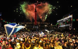 Celebrations in George Square brought in the New Year in style