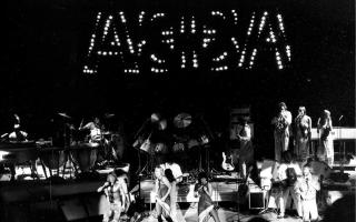 ABBA on stage at the Apollo in 1979