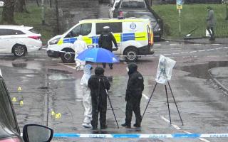 Forensics at crime scene as hunt launched for driver after hit and run
