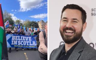 Martin Compston joined the Believe in Scotland rally on Saturday