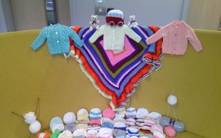 Items knitted by women at the Lilias Centre, Glasgow