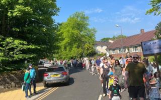 Over 250 took part in march calling for action to reduce 'dangerous traffic'