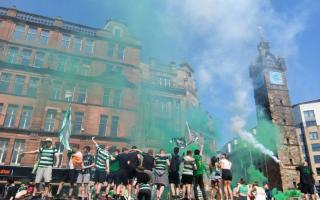 Celtic fans in Glasgow