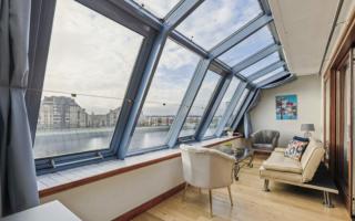 The Glasgow duplex has three bedrooms and 'panoramic views of the River Clyde'