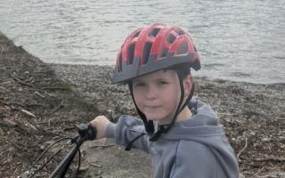 Shay on his bike.