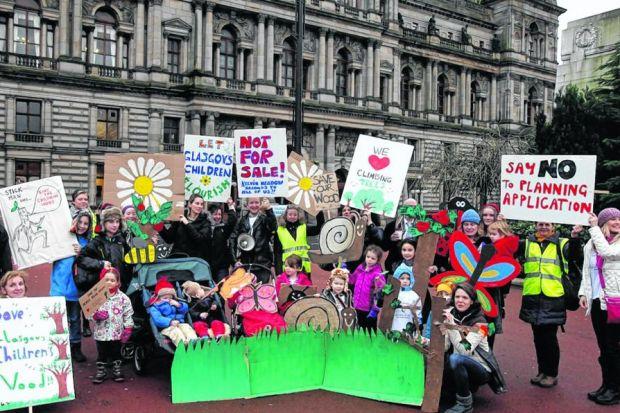 Protesters plan to be in George Square every day in a bid to stop the development